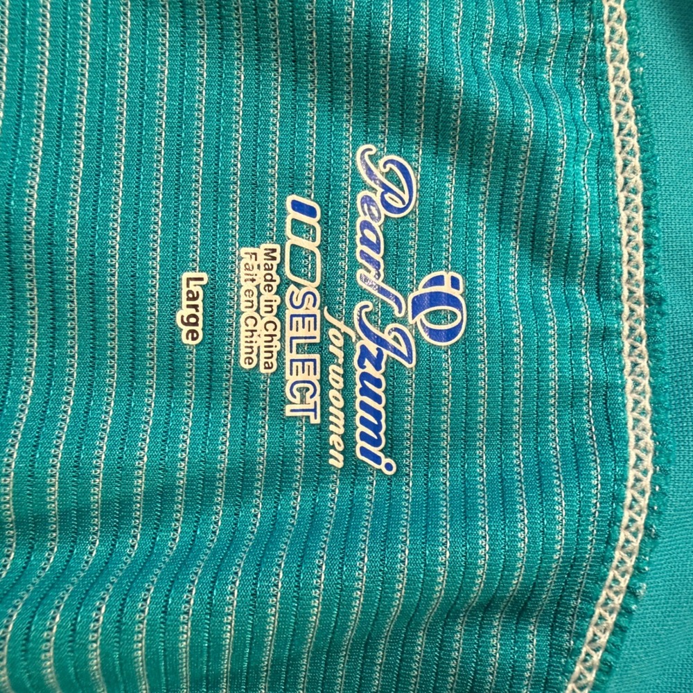 Pearl Izumi Select Women Cycling Jersey LG Turquoise Blue Short Sleeve Full Zip - Picture 3 of 4